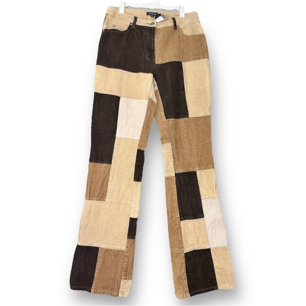 Fun Brown Corduroy Pants with patchwork